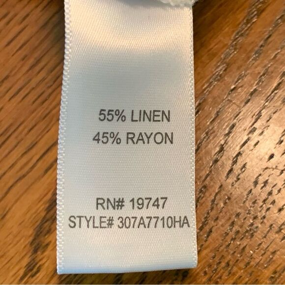 LAND N SEA PANTS WOMEN’S MEDIUM STRIPE CREAM BLUE BROWN 55% LINEN BLEND. - Picture 11 of 16